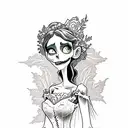 corpse bride tattoo design idea