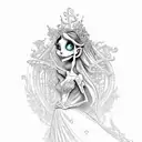 corpse bride tattoo design idea