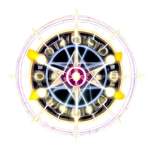 magic circle with lightning  tattoo design idea