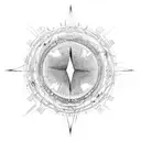 magic circle with lightning  tattoo design idea