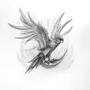 pheonix feather tattoo design idea