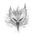 pheonix feather tattoo design idea