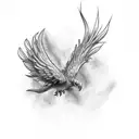 pheonix feather tattoo design idea