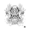 hells paradise tattoo design idea