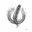 firey feather tattoo design idea