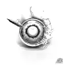 fireball tattoo design idea