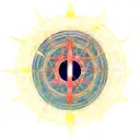 magic circle with lightning  tattoo design idea