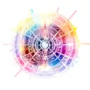 magic circle with lightning  tattoo design idea