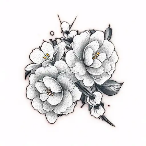 dainty and delicate Cherry Blossom on the spine  tattoo design idea