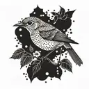 robin bird tattoo design idea