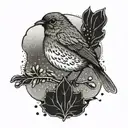 robin bird tattoo design idea