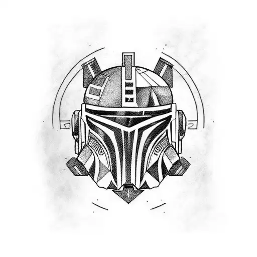 star wars Mandalorian  tattoo design idea