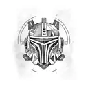 star wars Mandalorian  tattoo design idea