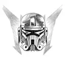 star wars Mandalorian  tattoo design idea