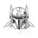 star wars Mandalorian  tattoo design idea