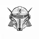 star wars Mandalorian  tattoo design idea