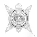 electric crescent tattoo design idea