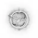 electric crescent tattoo design idea