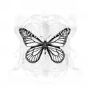 monarch butterfly and BDSM tattoo design idea