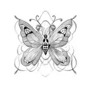 monarch butterfly and BDSM tattoo design idea