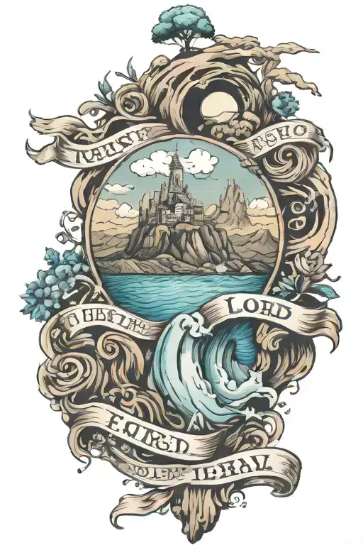 "Trust in the LORD always, for the LORD GOD is the eternal Rock" tattoo design idea