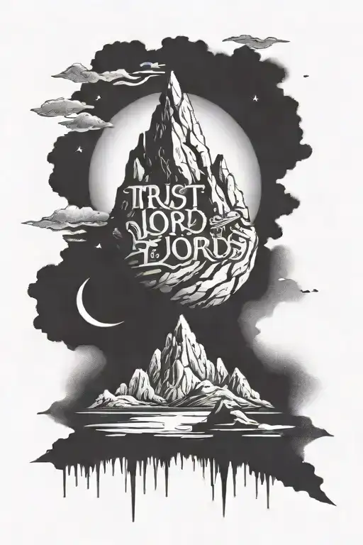 "Trust in the LORD always, for the LORD GOD is the eternal Rock" tattoo design idea