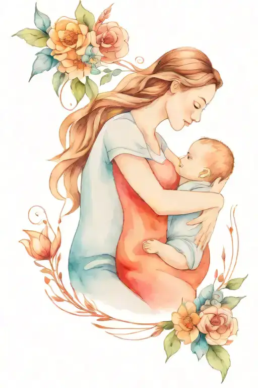 mental health counselor tattoo incorporate the outline of a mother and a baby or helping hand tattoo design idea