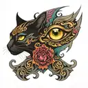 Cat Eyes looking tattoo design idea