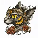 Cat Eyes looking tattoo design idea