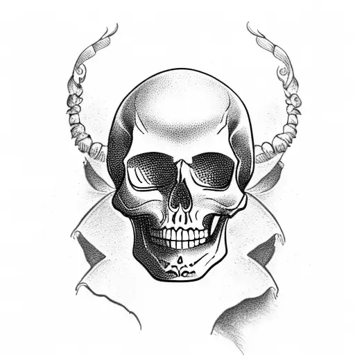 candy skull tattoo design idea