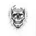 candy skull tattoo design idea