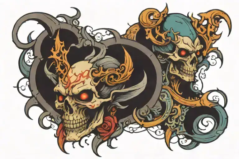 malevolent shrine domain expansion tattoo design idea