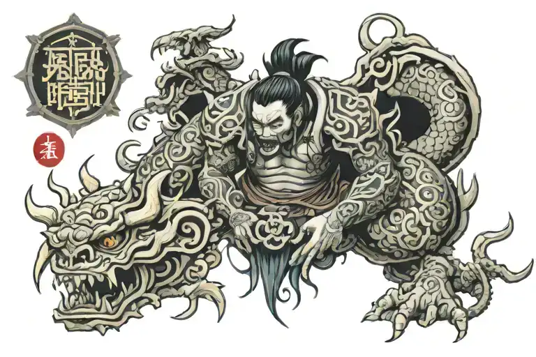 malevolent shrine domain expansion tattoo design idea