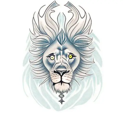 Lion zombie tattoo design idea
