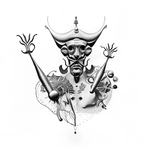 salvador dali arm colored tattoo tattoo design idea