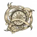 infinity times infinity with perspective in it tattoo design idea