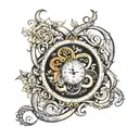 infinity times infinity with perspective in it tattoo design idea