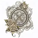 infinity times infinity with perspective in it tattoo design idea