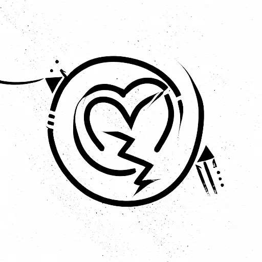 Electric Love festival mainstage 2022 outlines with light no color tattoo design idea
