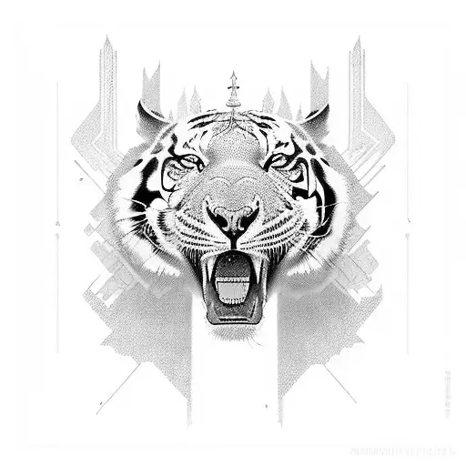 wisdom, strength, dominance, monk, tiger, dragon tattoo design idea