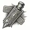 razor blade tattoo design idea