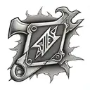 razor blade tattoo design idea