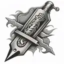 razor blade tattoo design idea
