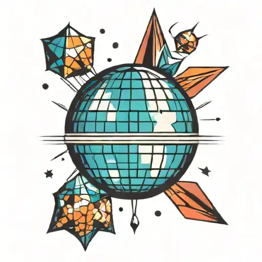 disco ball tattoo design idea