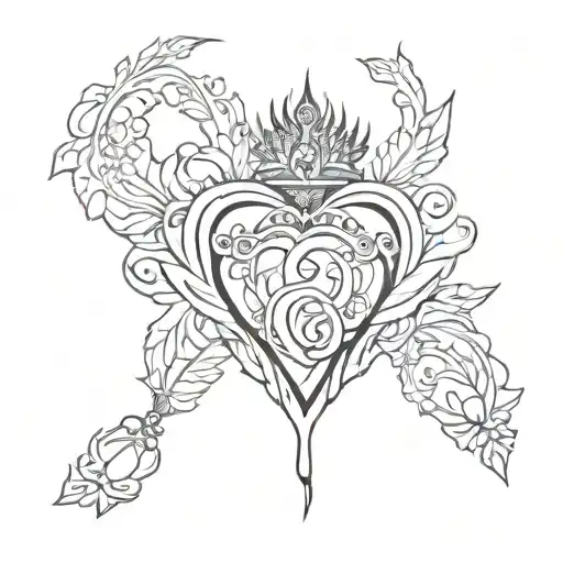 Sacred Heart tattoo design idea