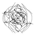 Abstract geometric shapes inspired by famous art pieces tattoo design idea