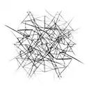 Abstract geometric shapes inspired by famous art pieces tattoo design idea