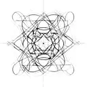 Abstract geometric shapes inspired by famous art pieces tattoo design idea