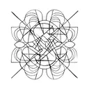 Abstract geometric shapes inspired by famous art pieces tattoo design idea