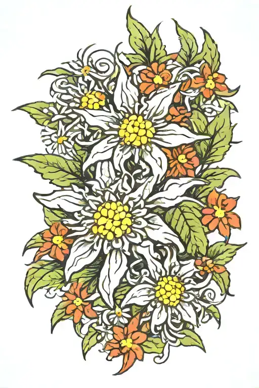 Edelweiss tattoo design idea